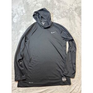 Nike Elite Dri-FIT Hooded Long Sleeve Training Shirt Black Men's Athletic